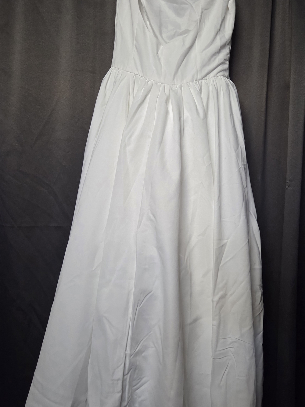 Elegant White Strapless Ball Gown